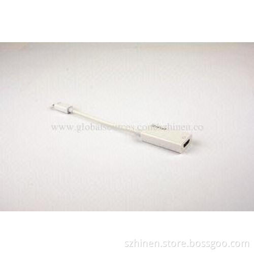 Slim DisplayPort Cable with 5-pin Connector to HDMI Adapter